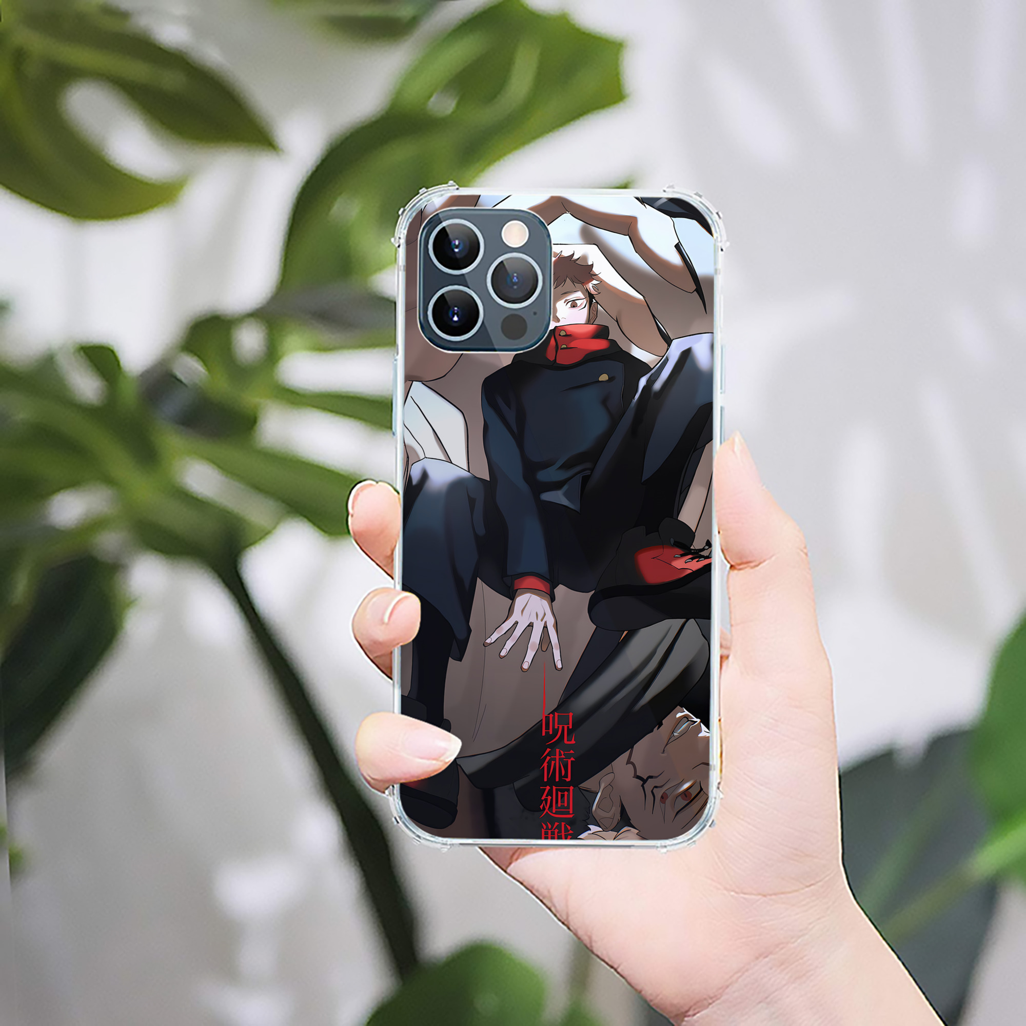 （画像用） 呪術廻戦 Jujutsu Kaisen 【iPhone 12シリーズ対応】透明スマホケース（クリアソフトケース）